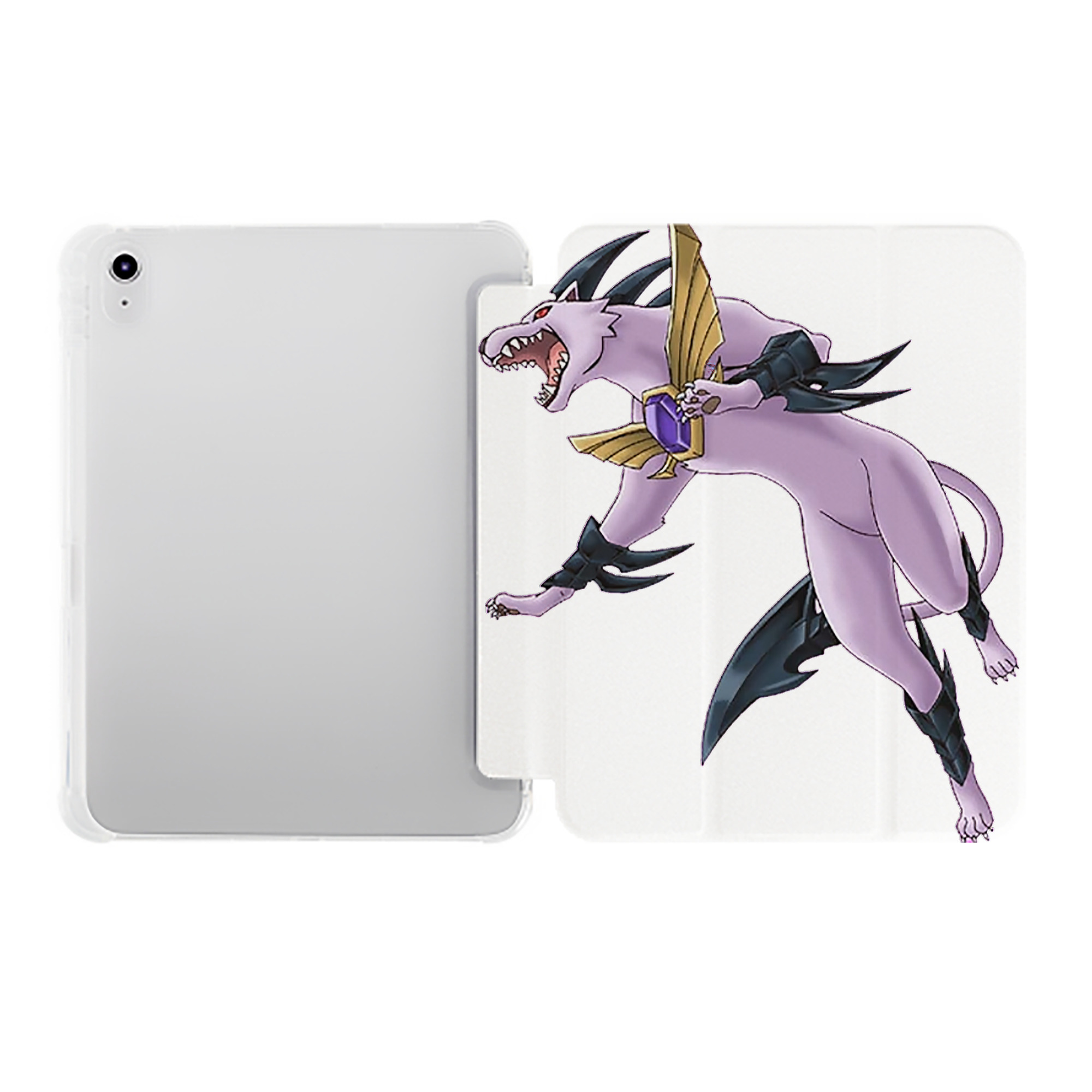 （画像用） 遊☆戯☆王 Yu-Gi-Oh! IPad ケース ペン収納付き 三つ折りスタンド PUレザー×シリコン 対応機種9.5/10.5/10.9インチ